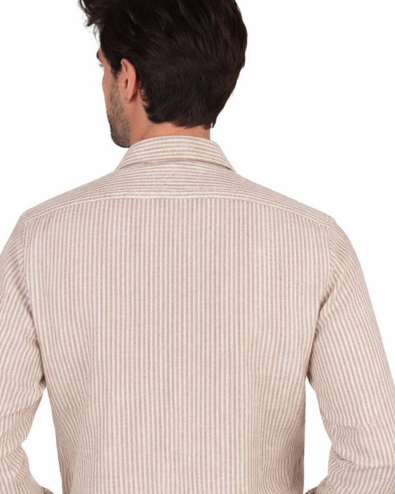 copy of copy of copy of copy of copy of copy of copy of Camisa algodón-lino rayas con cuello botón