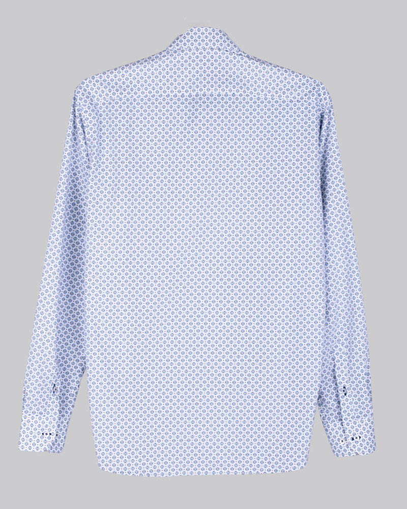 Camisa algodón estampada con logo bordado | La Española