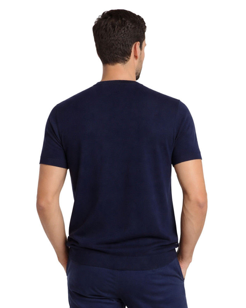 Polo manga corta algodón liso granito y cuello en V | La Española