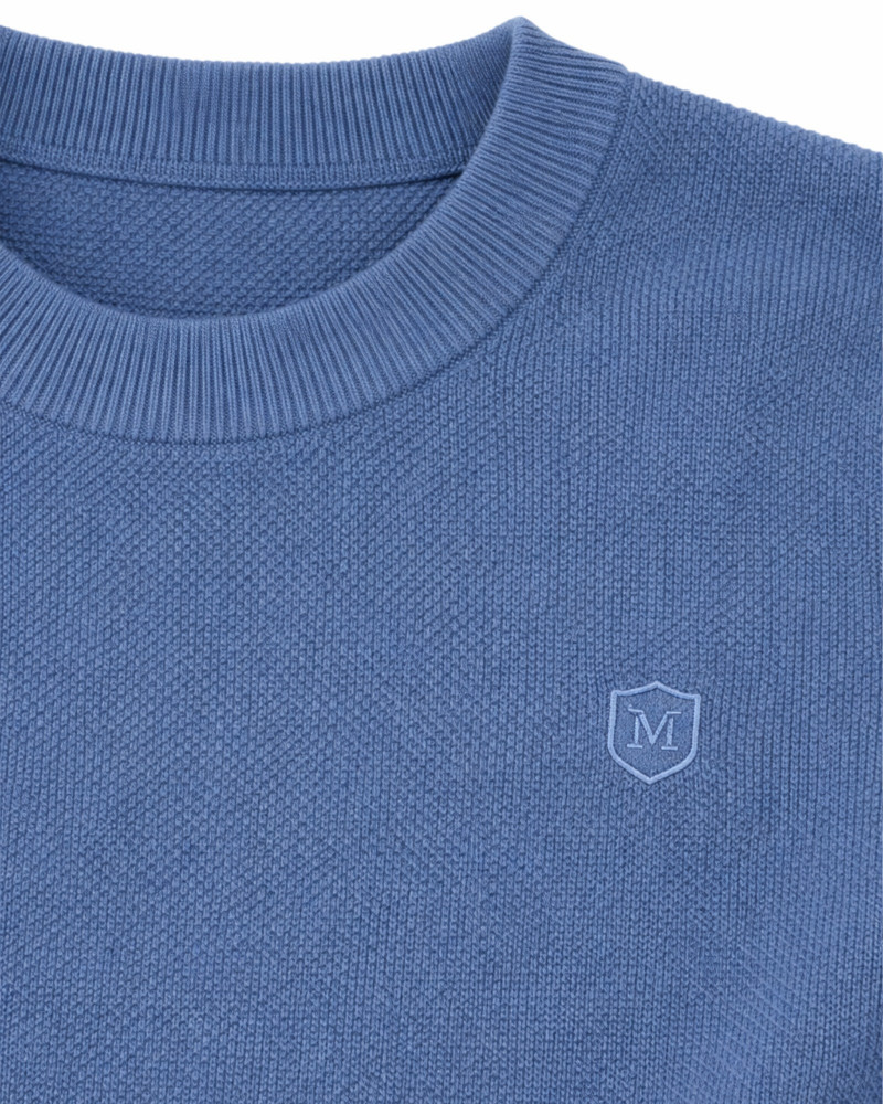 Polo manga corta algodón liso granito y cuello en V | La Española