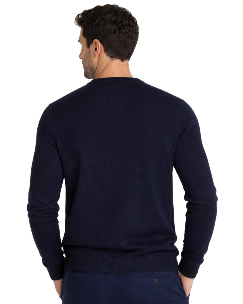 Polo manga corta algodón liso granito y cuello en V | La Española