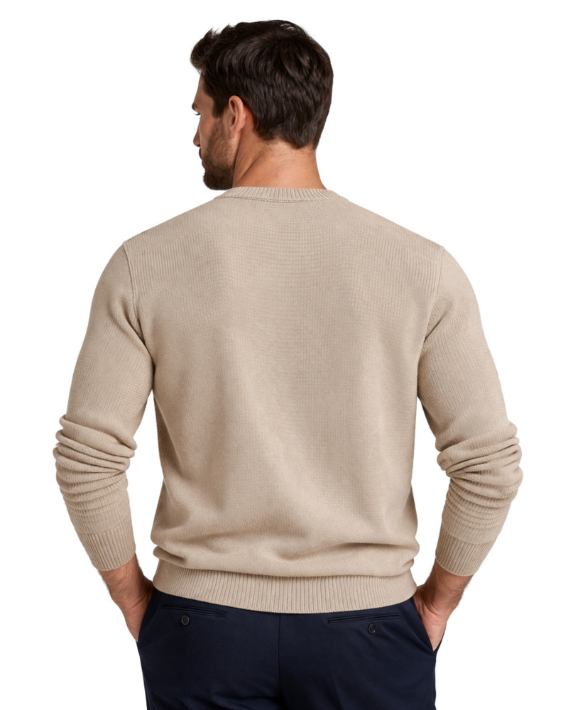 Polo manga corta algodón liso granito y cuello en V | La Española