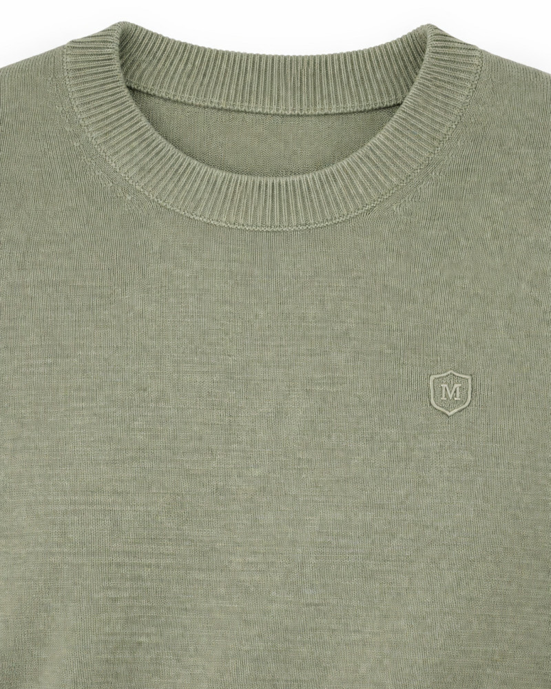 Polo manga corta algodón liso granito y cuello en V | La Española