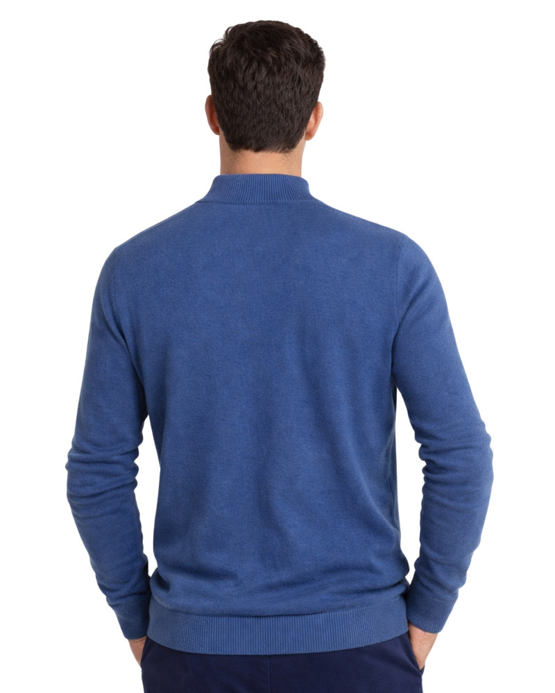 Polo manga corta algodón liso granito y cuello en V | La Española