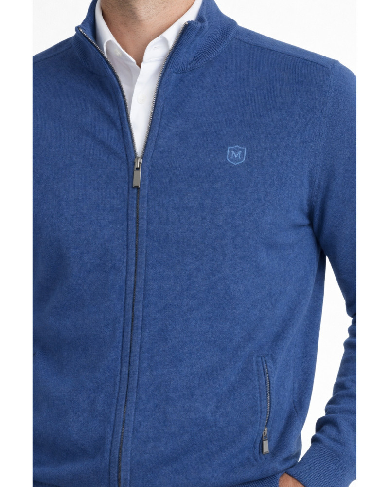 Polo manga corta algodón liso granito y cuello en V | La Española