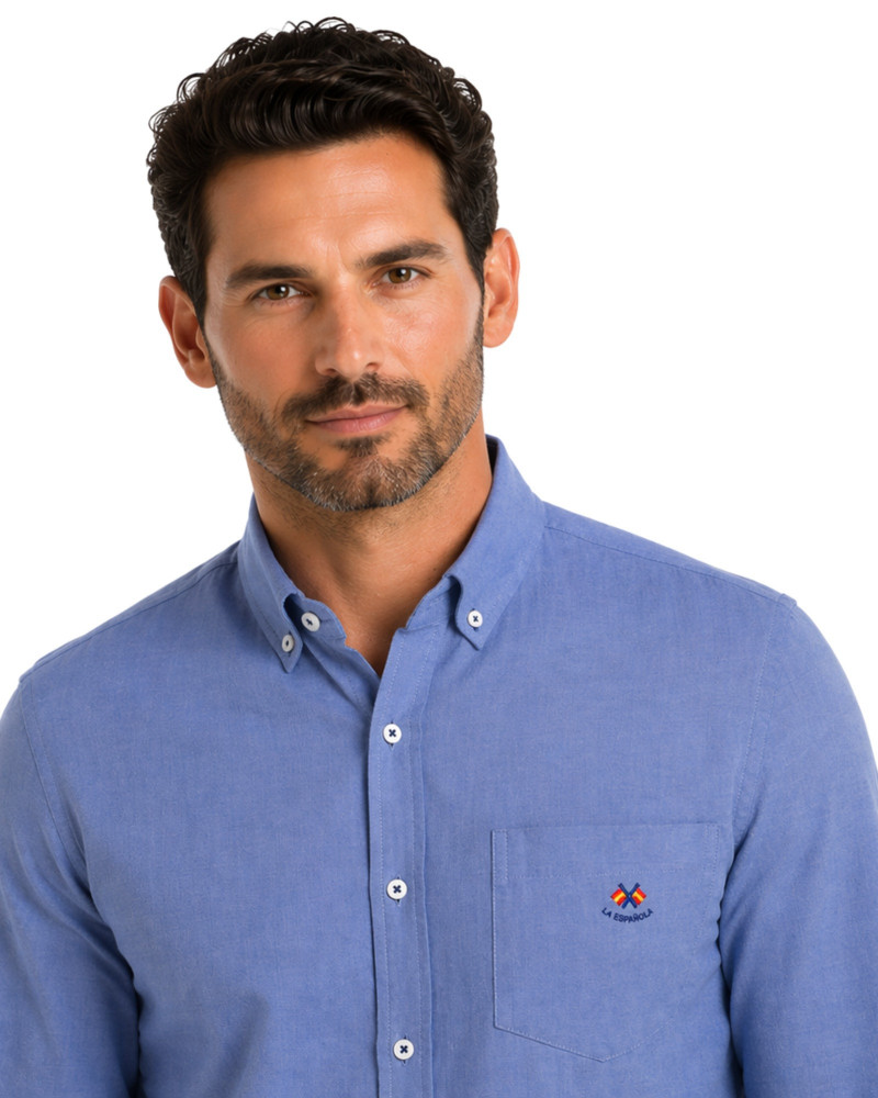 copy of copy of copy of copy of copy of Camisa oxford rosa con bolsillos