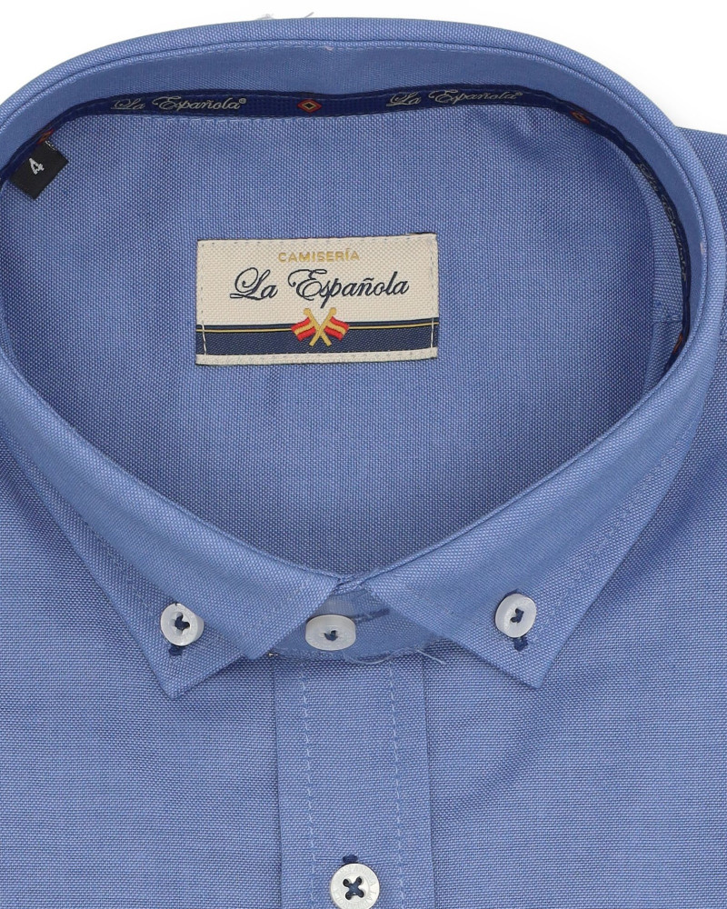 Camisa regular tejido oxford con bolsillo | La Española