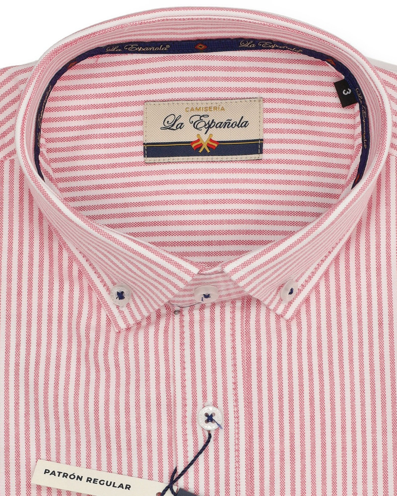 Camisa tejido oxford con bolsillo y logo bordado | La Española