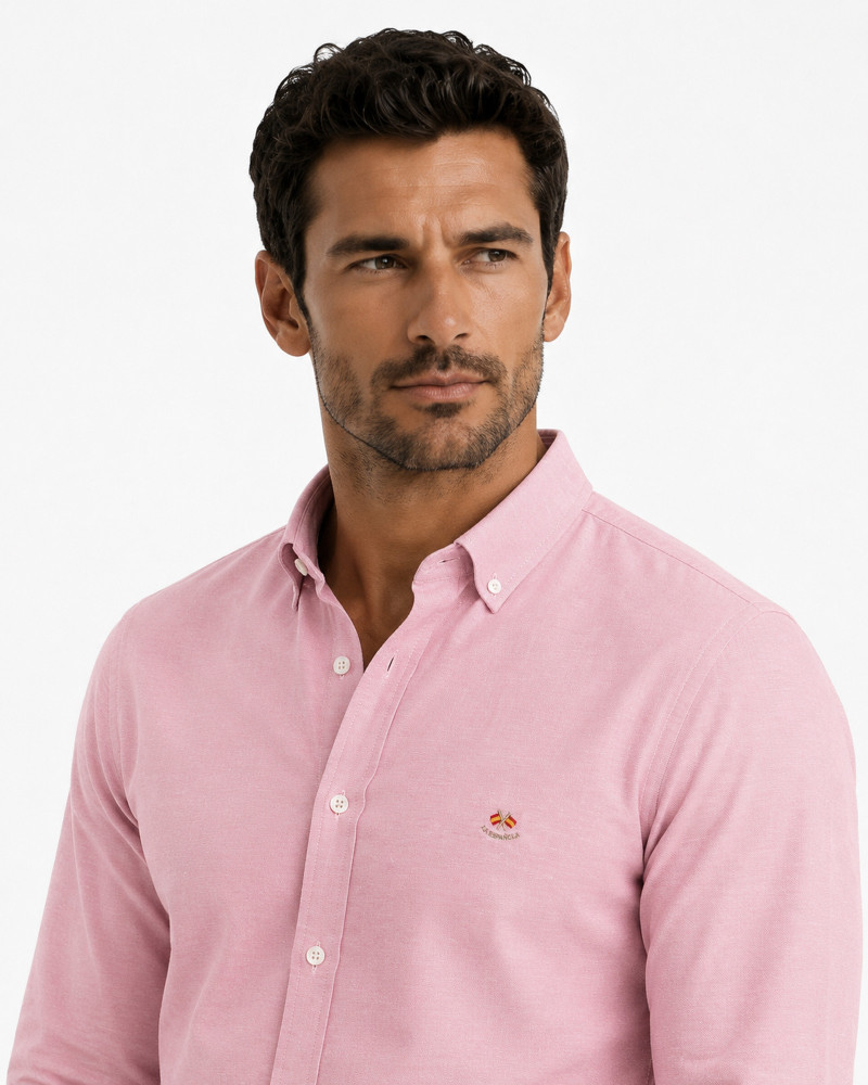 Camisa semientallada tejido oxford | La Española