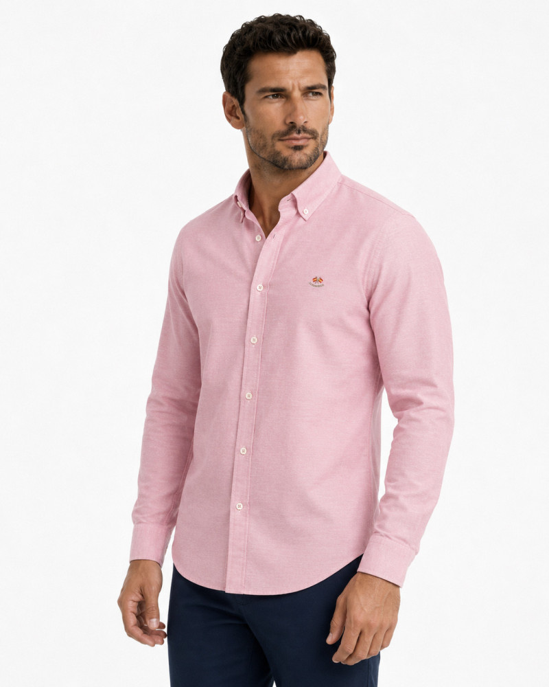 Camisa semientallada tejido oxford | La Española