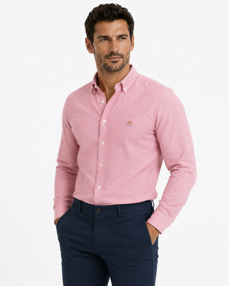 Camisa semientallada tejido oxford | La Española