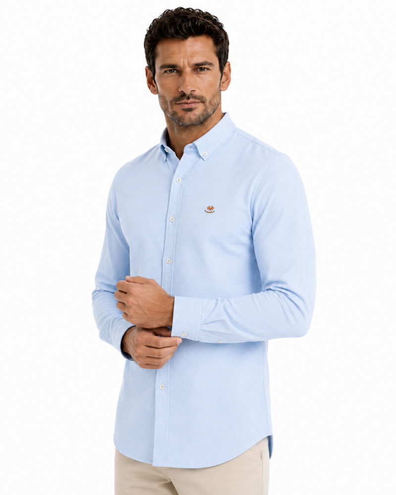 Camisa semientallada tejido oxford | La Española