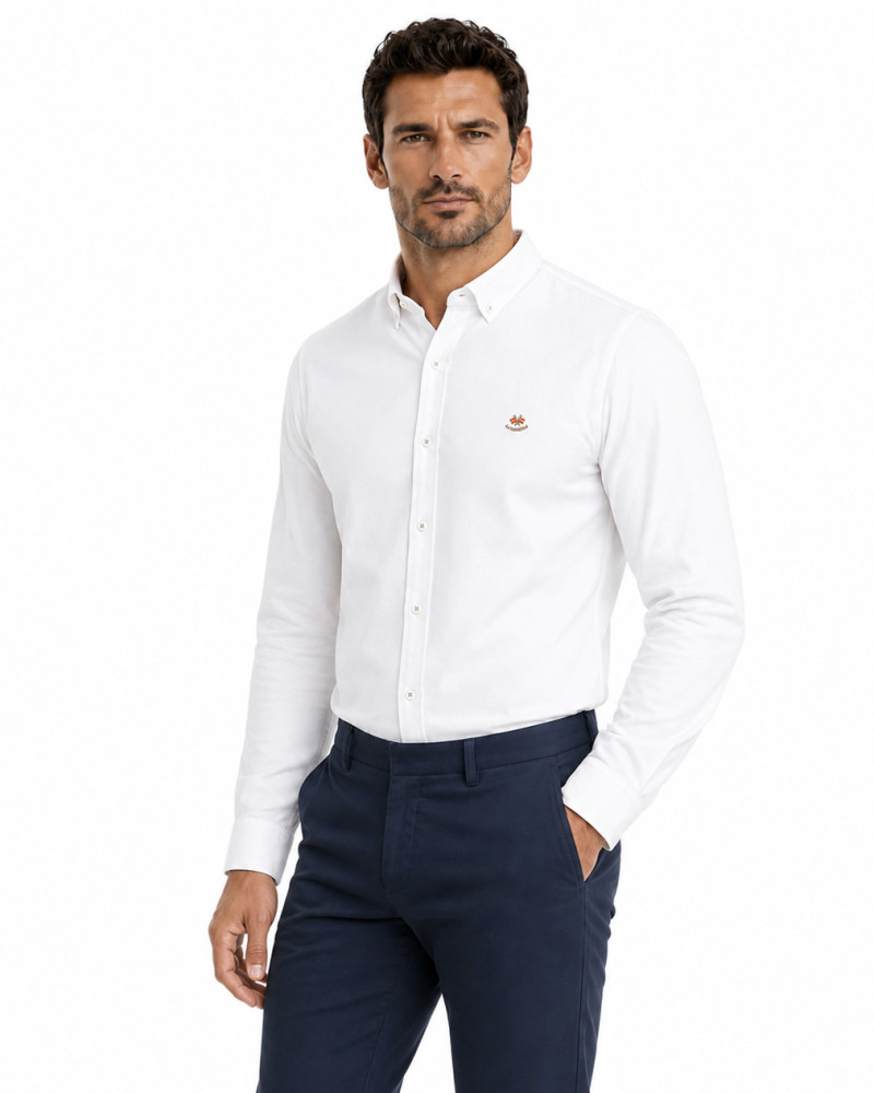 Camisa Oxford semientallada hombre