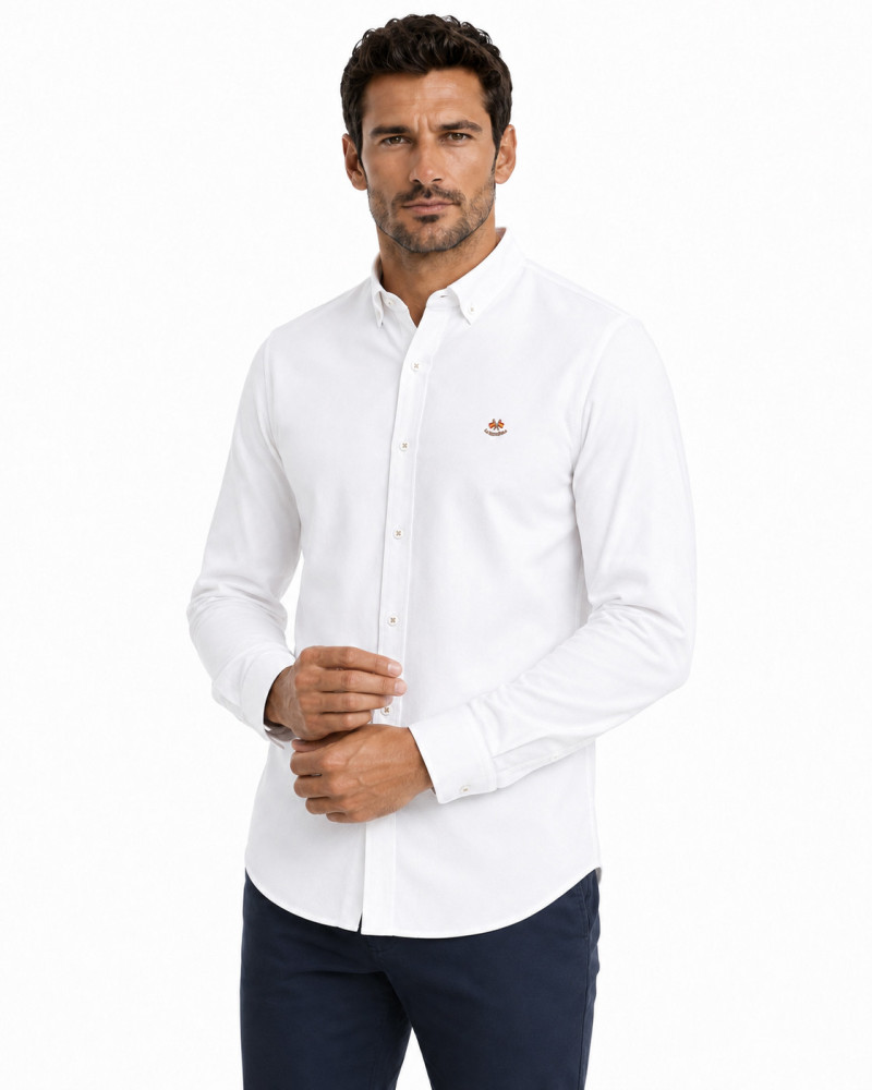 Camisa Oxford semientallada hombre
