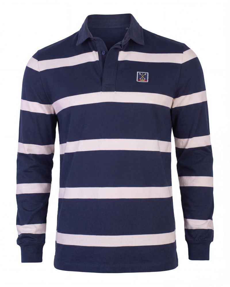 Polo algodón básico con bandera en cuello para hombre | La Española
