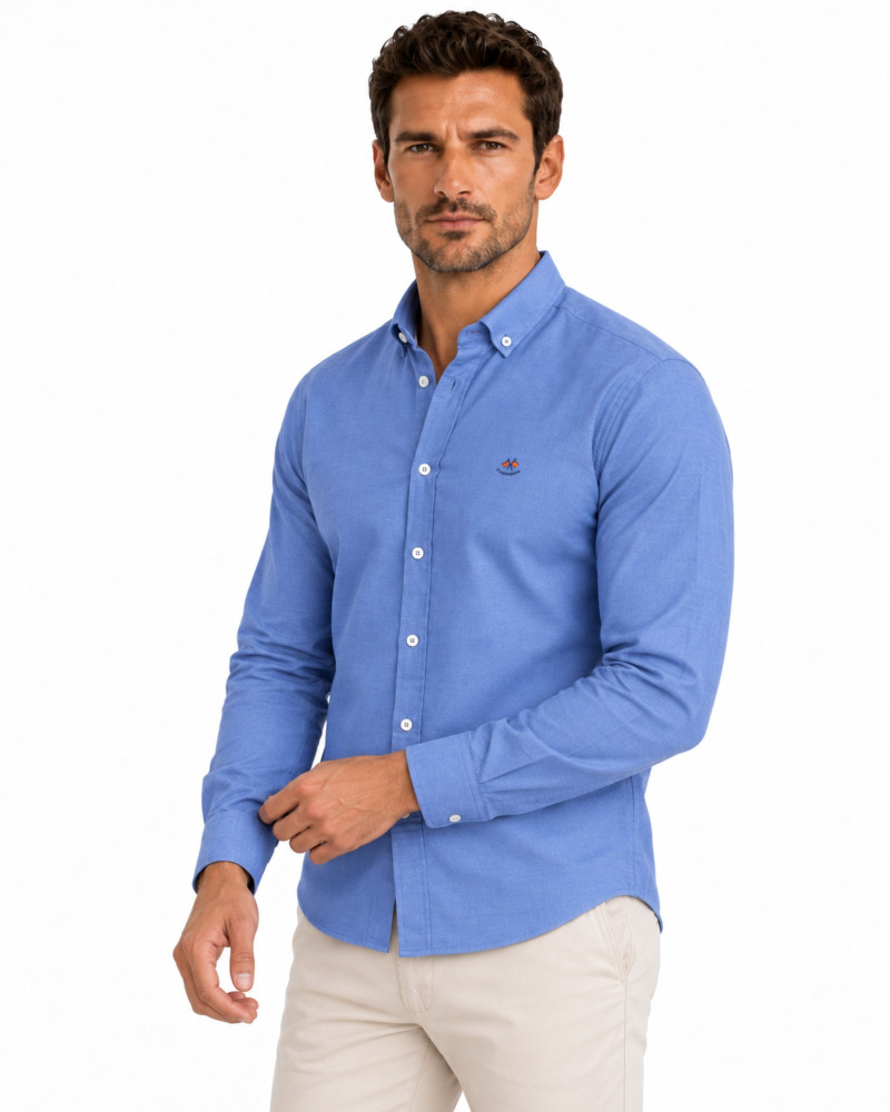 Camisa semientallada tejido oxford | La Española