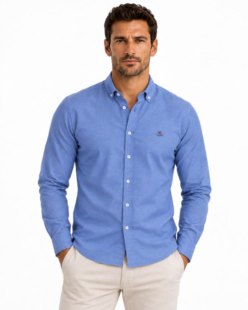 Camisa semientallada tejido oxford | La Española