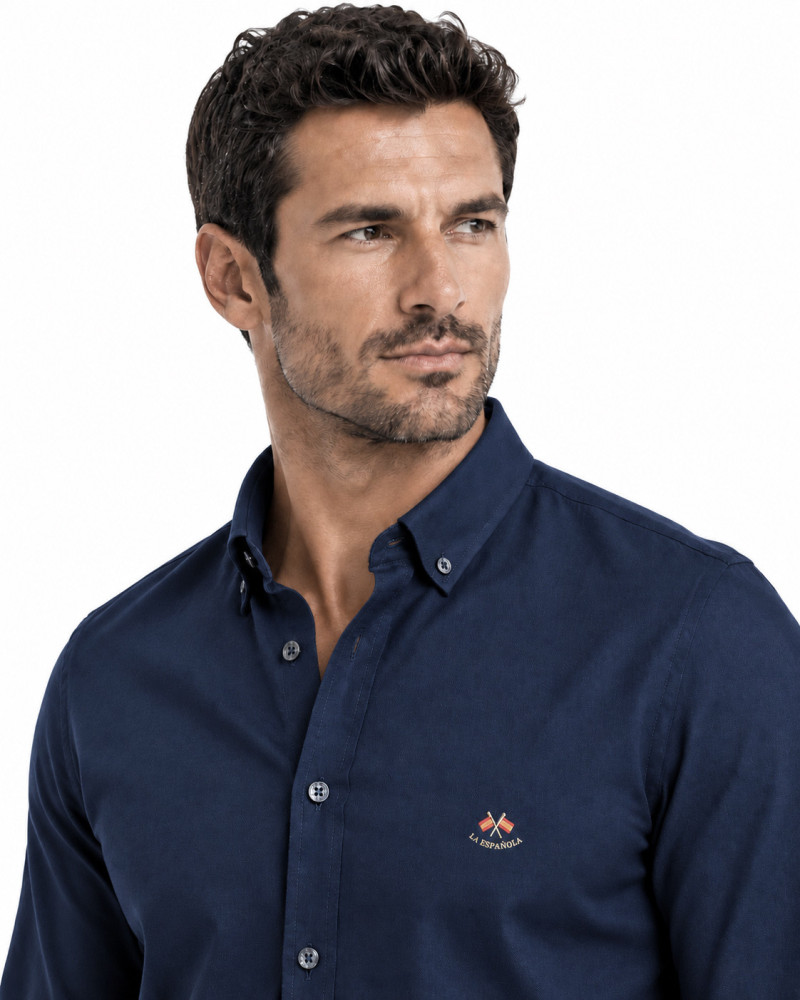 Camisa semientallada tejido oxford | La Española