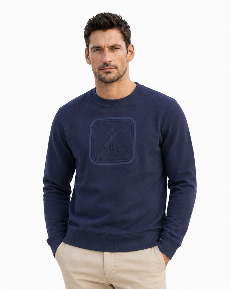 Polo algodón básico con bandera en cuello para hombre | La Española