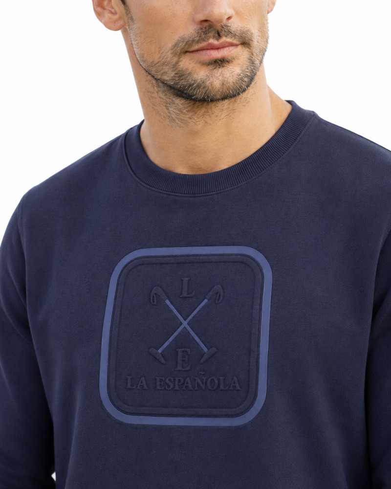 Polo algodón básico con bandera en cuello para hombre | La Española