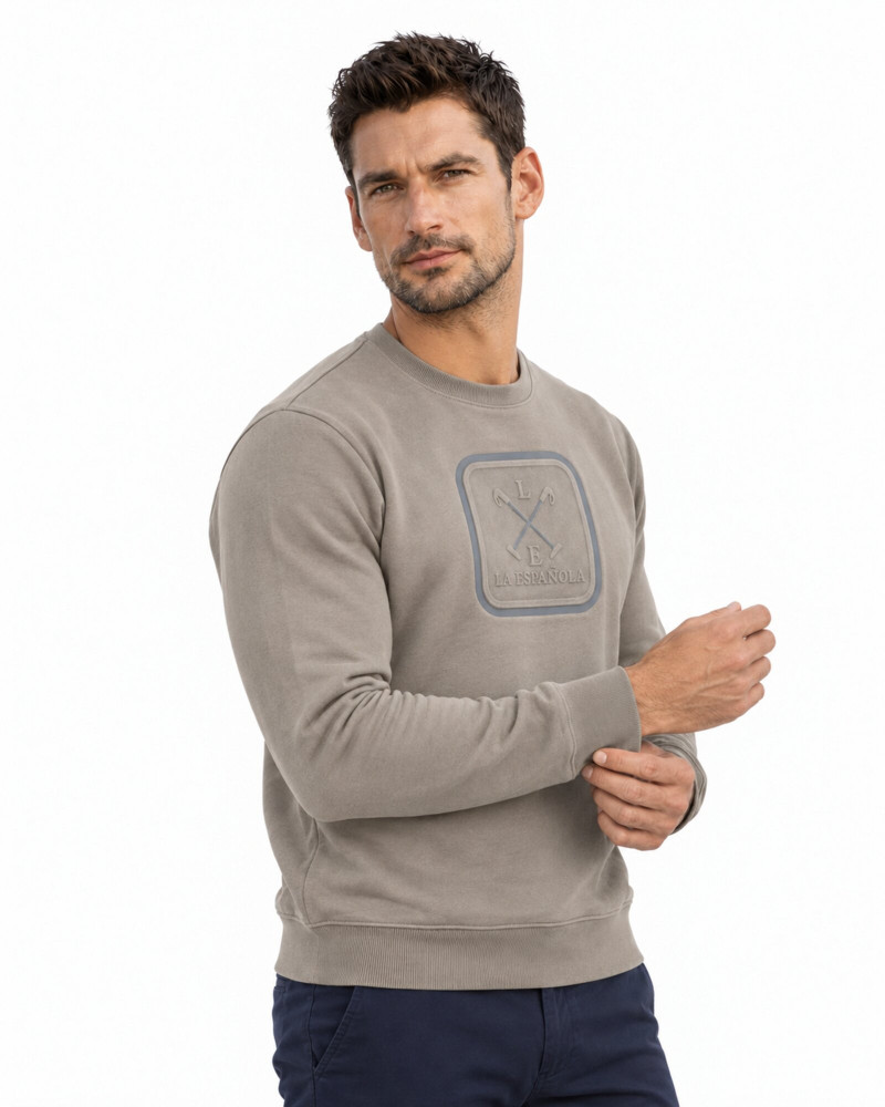 Polo algodón básico con bandera en cuello para hombre | La Española