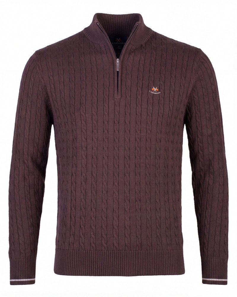 Polo algodón básico con bandera en cuello para hombre | La Española