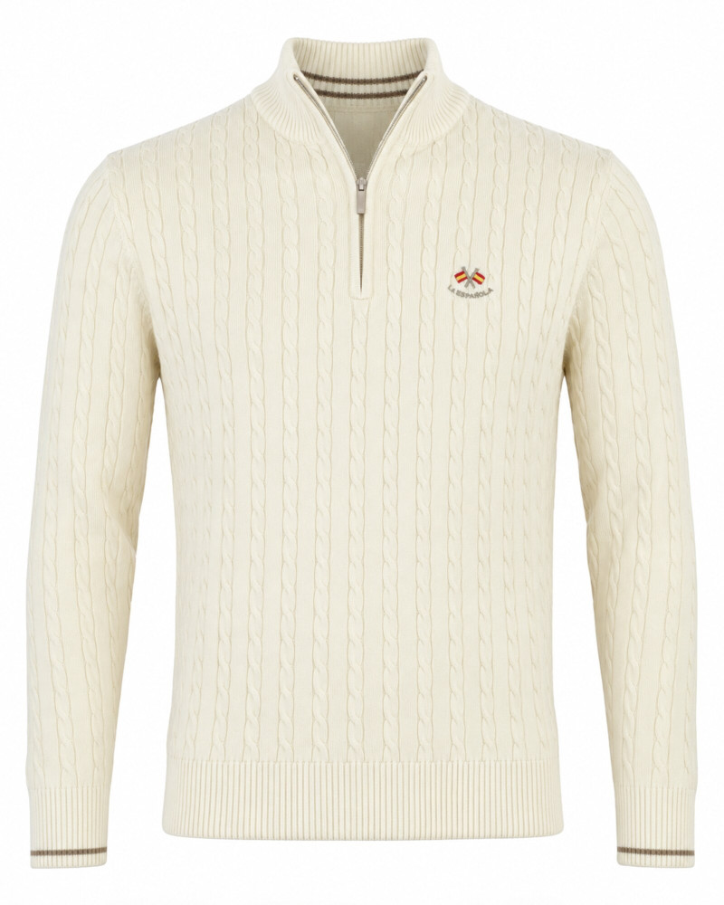 Polo algodón básico con bandera en cuello para hombre | La Española