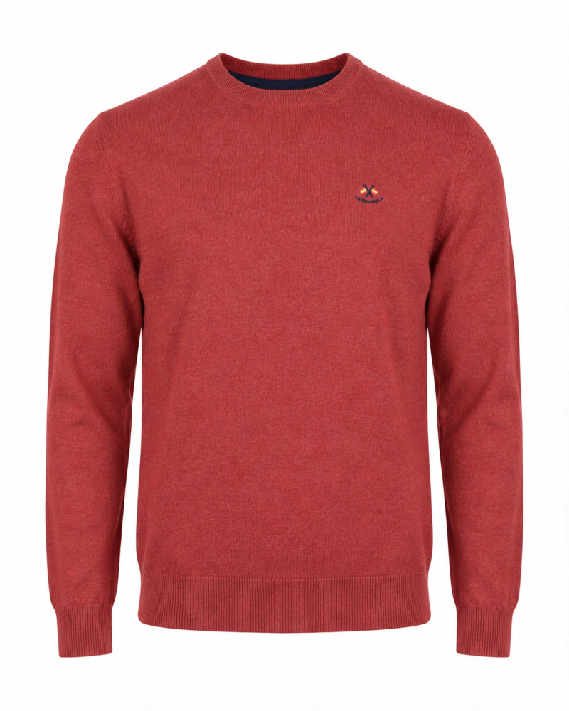 Polo algodón básico con bandera en cuello para hombre | La Española