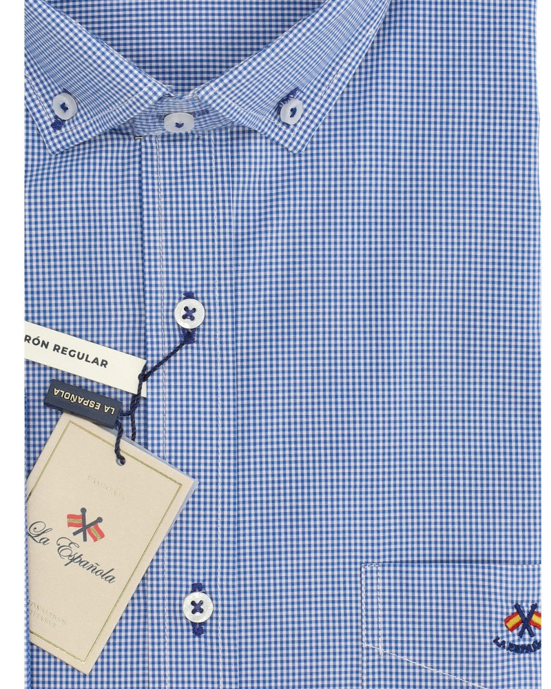 Camisa tejido oxford con bolsillo y logo bordado | La Española
