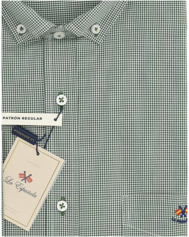 Camisa tejido oxford con bolsillo y logo bordado | La Española