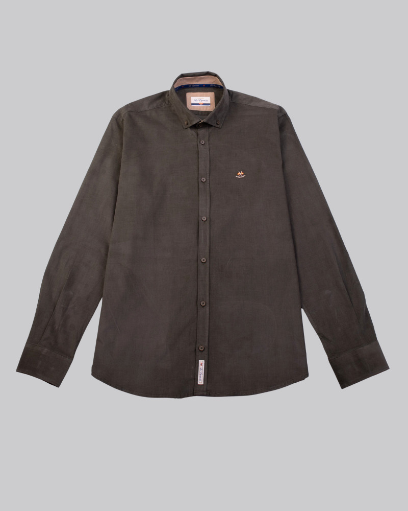 Camisa algodón micropana y cuello boton hombre | La Española