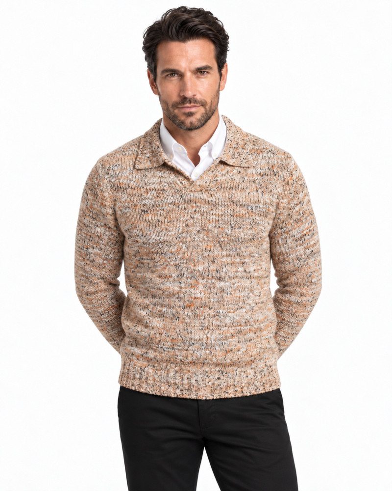 Suéter cuello V torzal serie 272 color único