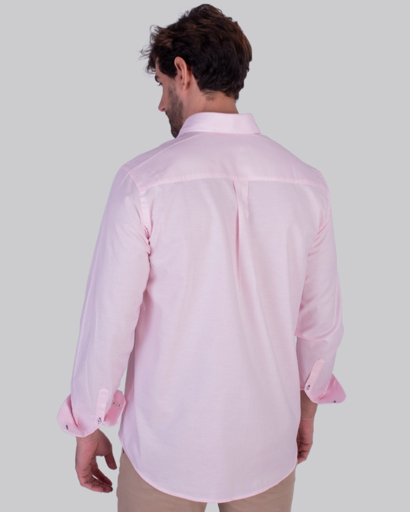 Camisa tejido oxford con bolsillo y logo bordado | La Española