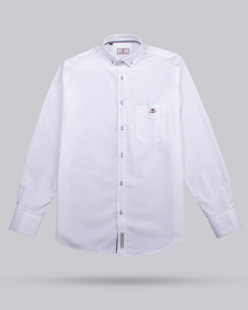 Camisa regular tejido oxford con bolsillo | La Española