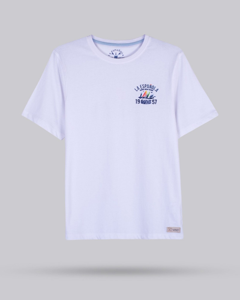 Camiseta manga corta estampado pecho y espalda | La Española
