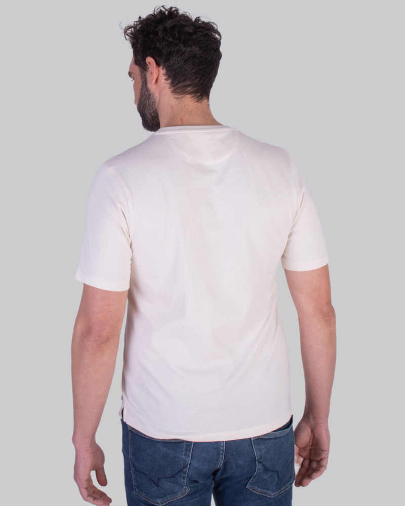 Camiseta algodón manga corta y estampado pecho | La Española