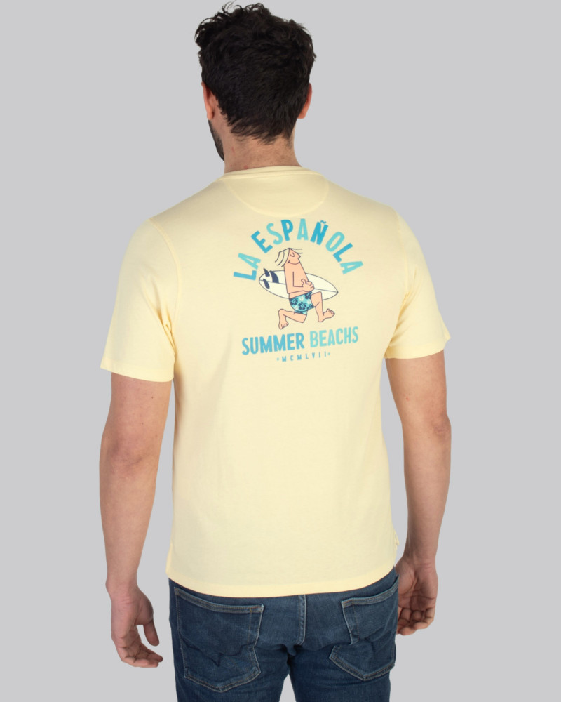 Camiseta manga corta estampado pecho y espalda | La Española