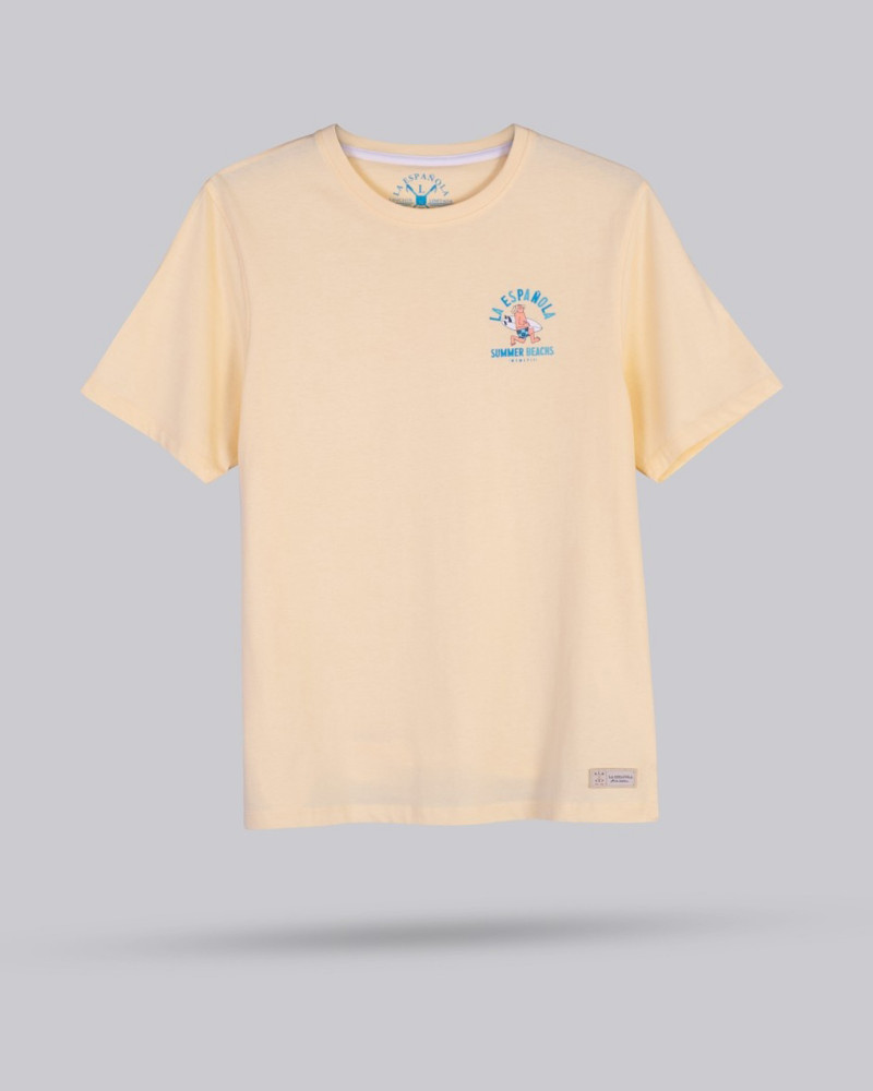 Camiseta manga corta estampado pecho y espalda | La Española