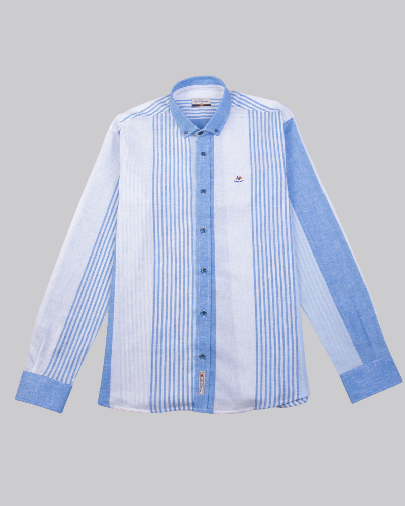 Camisa algodón estampado rayas para hombre | La Española