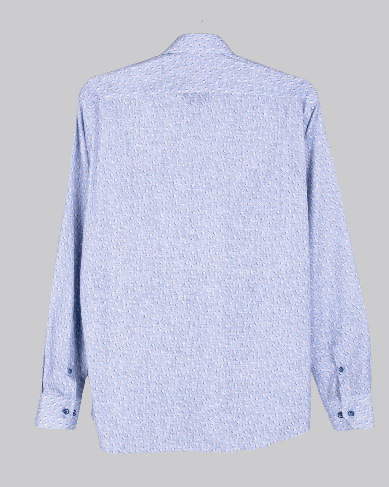 Camisa estampada cuello italiano | La Española