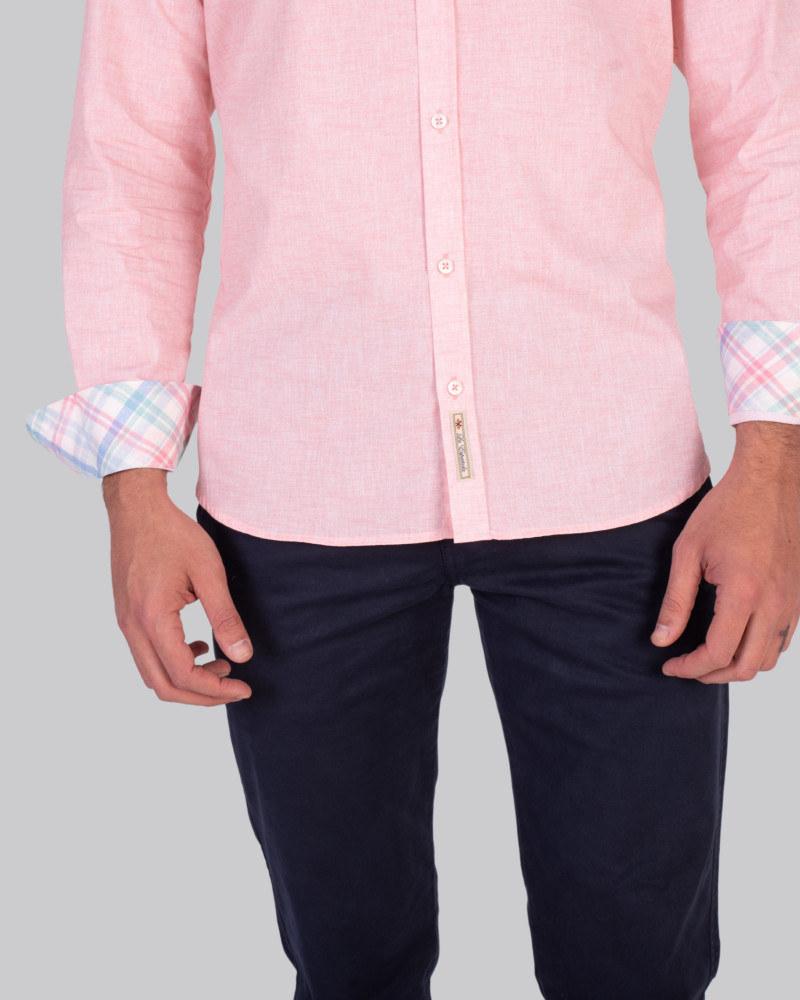 Camisa algodón lisa y cuello botón | La Española