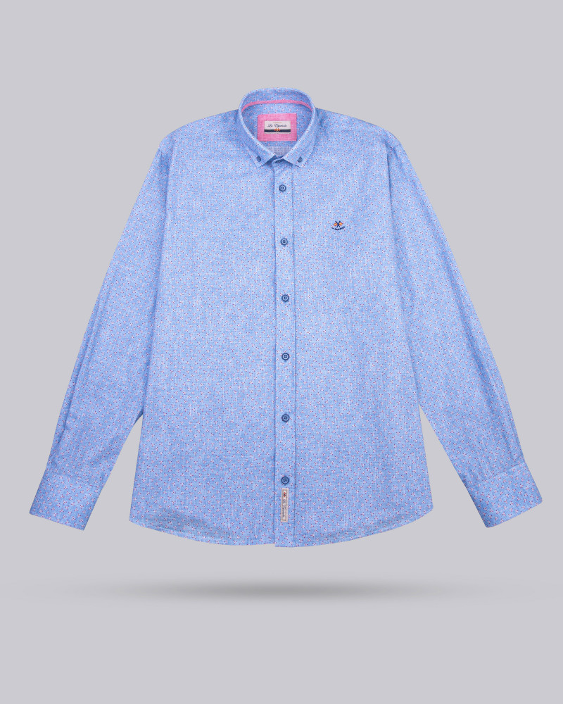 Camisa algodón estampado cuello y botón | La Española