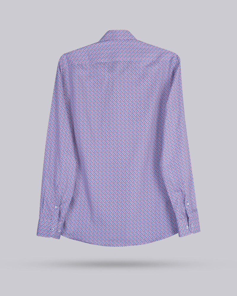 Camisa algodón estampada y cuello botón para hombre | La Española