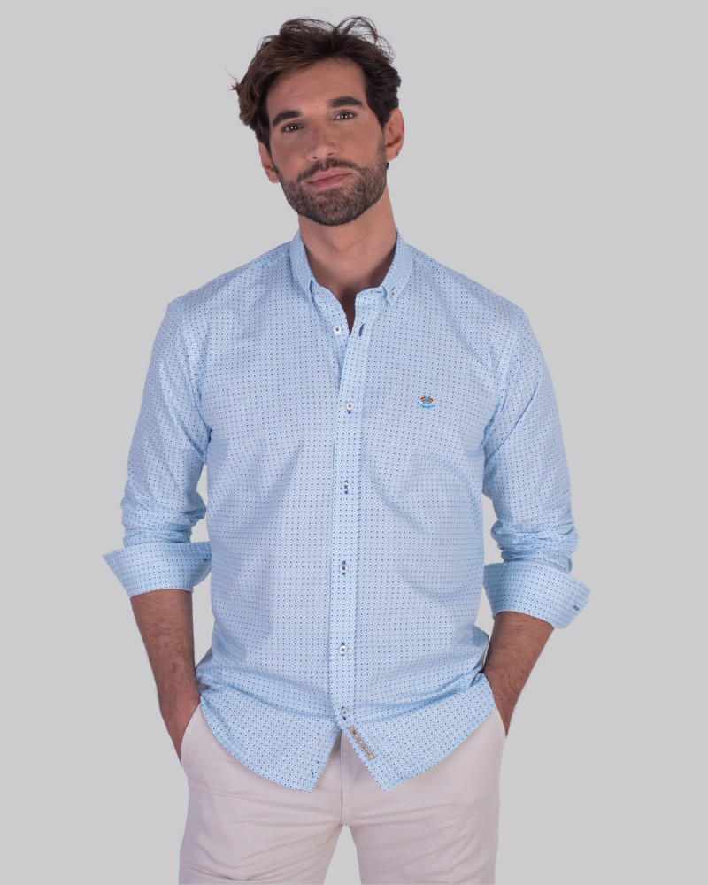 Camisa estampada y cuello botón | La Española