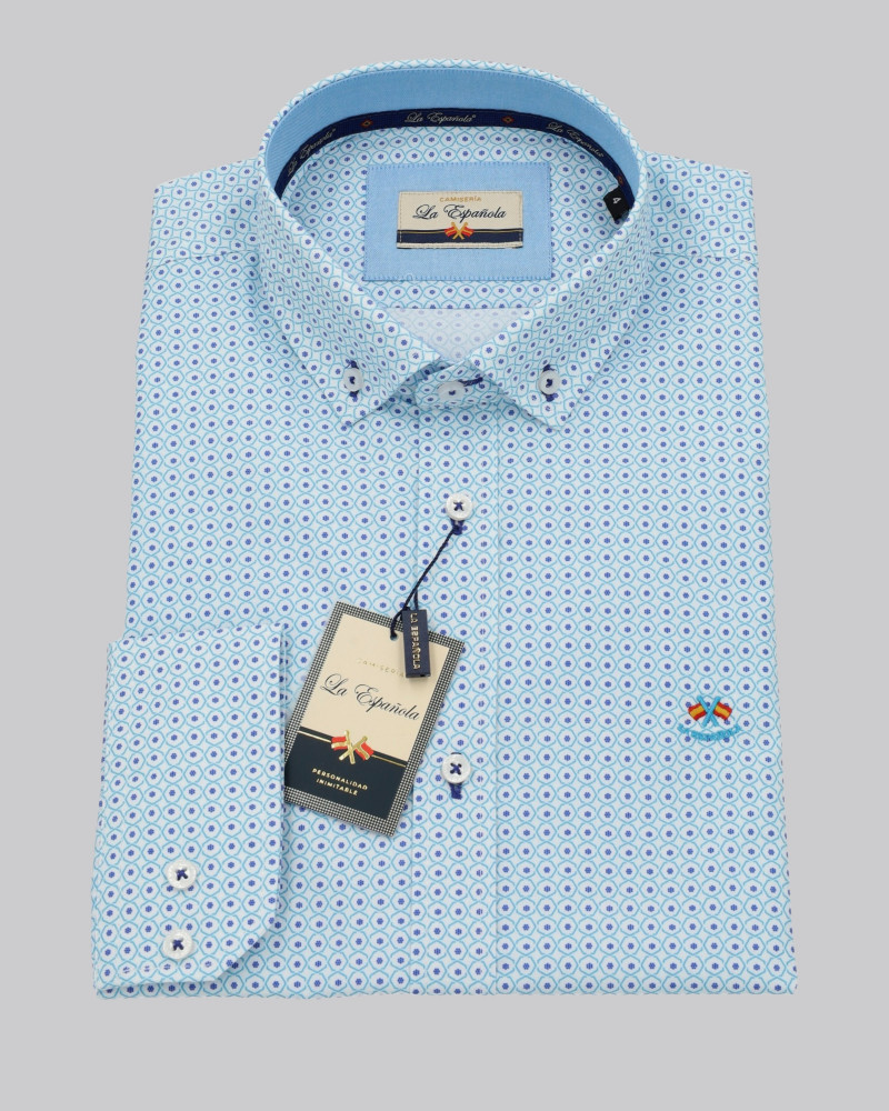 Camisa estampada y cuello botón | La Española