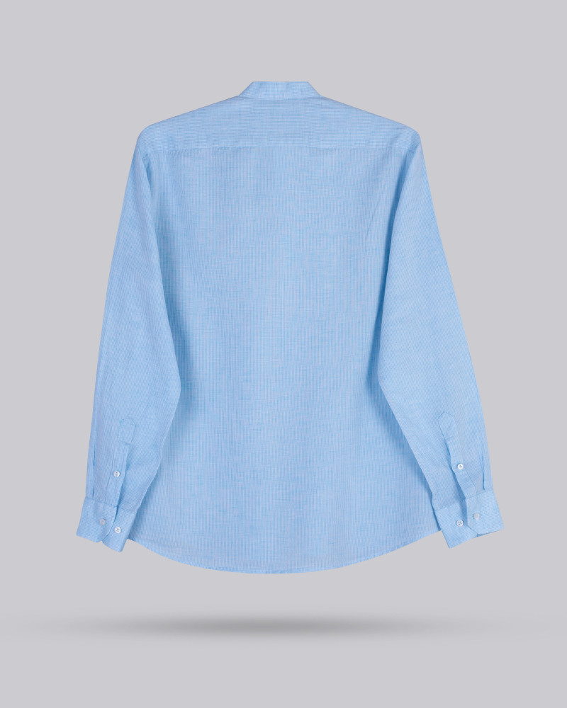 Camisa algodón/lino estampado rayas para hombre | La Española
