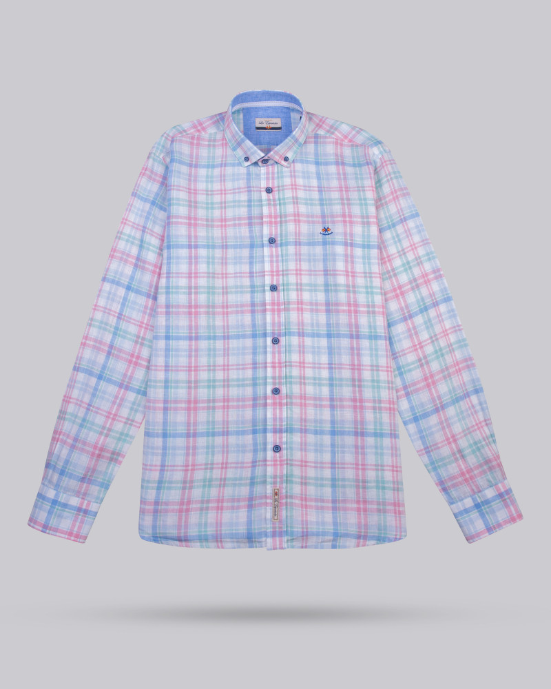 Camisa algodón estampado cuadros para hombre | La Española