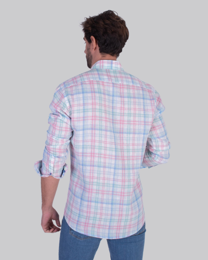 Camisa algodón estampado cuadros para hombre | La Española