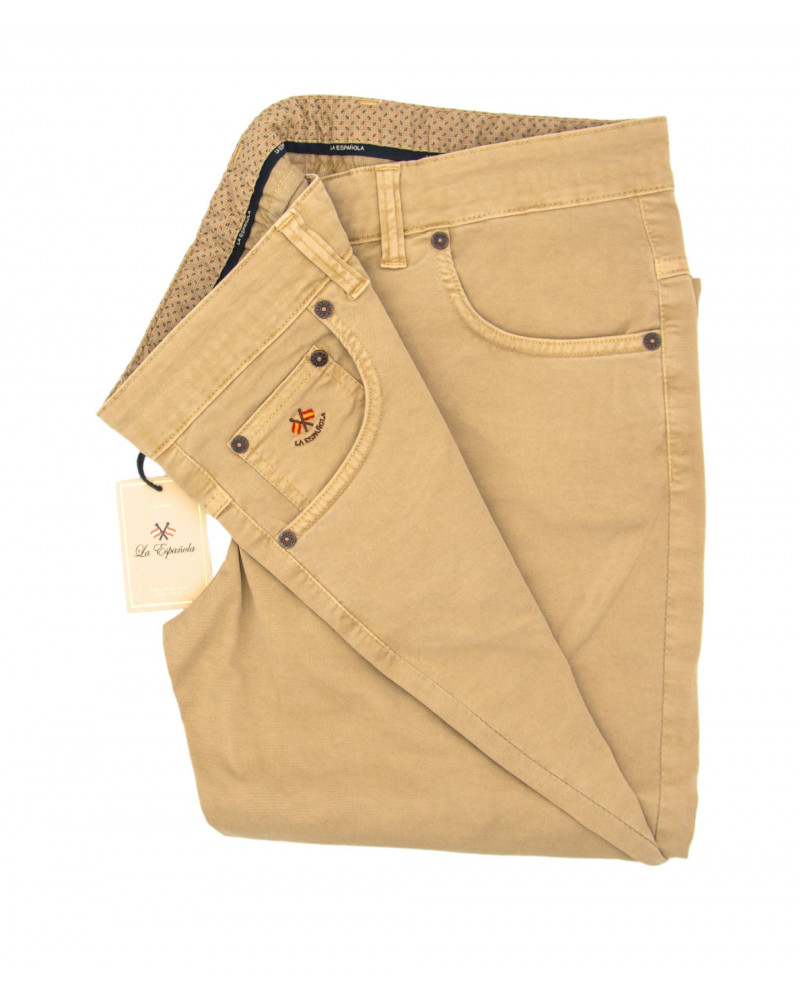 Pantalón 5 bolsillos color kaki para hombre | La Española